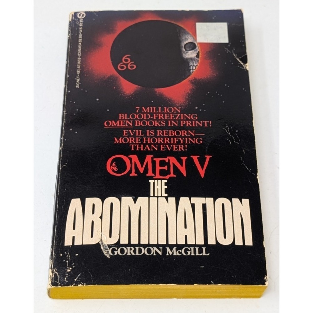 Omen V 5 The Abomination Gordon McGill Horror 1st Print Horror Paperback Vintage